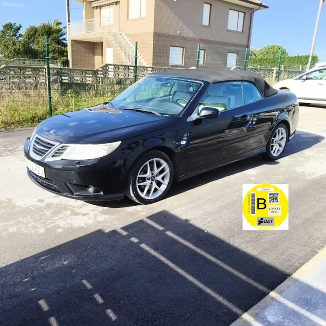 Saab 9-3 Cabrio 1.9TiD Vector Schwarz - 1
