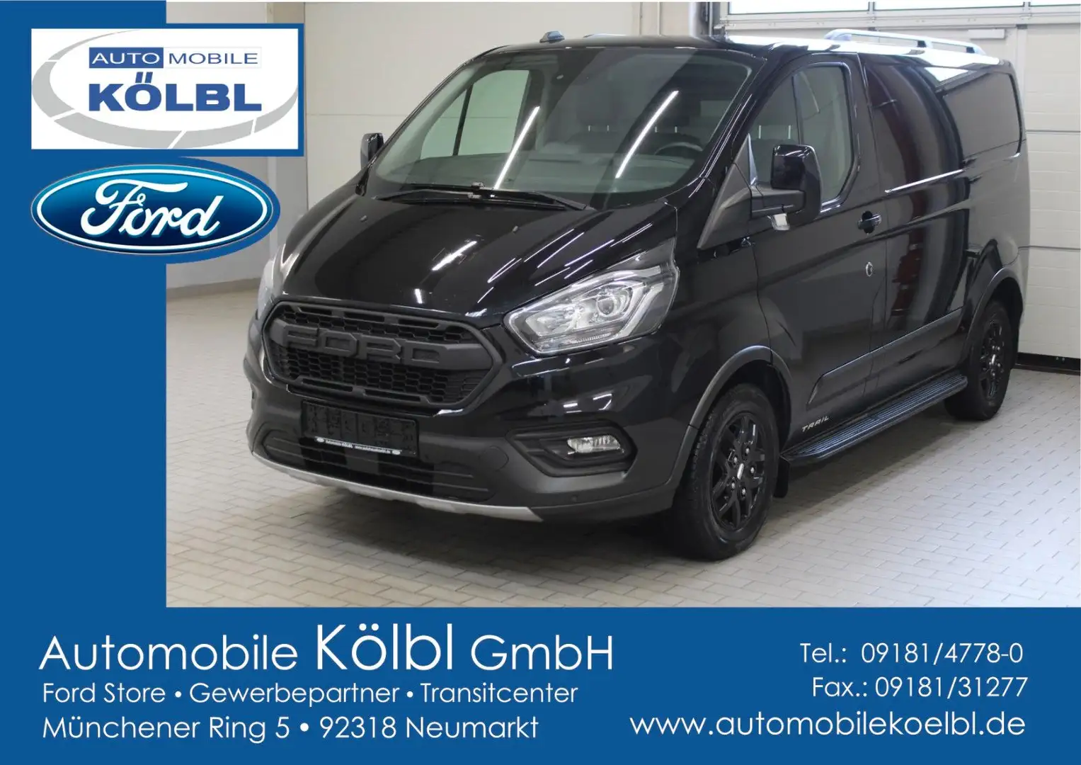 Ford Transit Custom Kasten Trail 300L1, AHK/LMR/LEDER Noir - 1