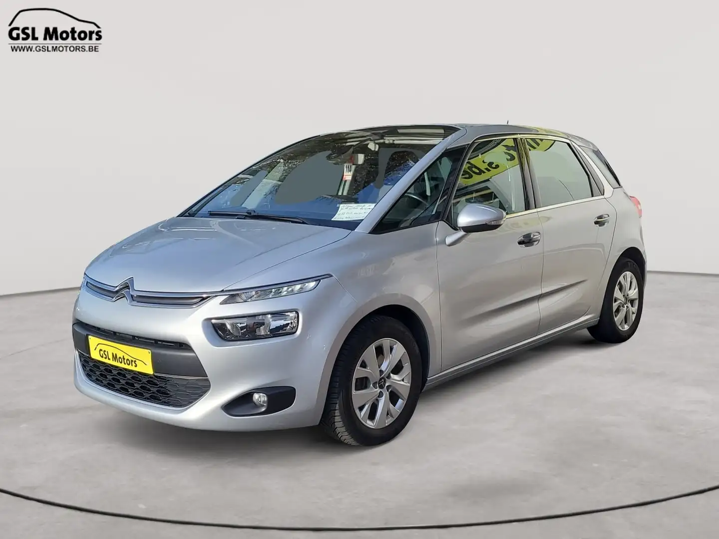 Citroen C4 Picasso 1.6BlueHDi 115cv gris 02/16 Airco GPS Cruise Radio Zilver - 1