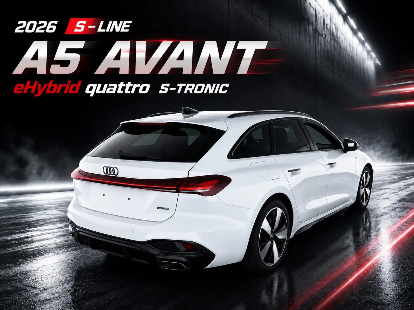 Audi A5 S-LINE A5 Avant 220kW quattro MATRIX AHK LEDER UMGEBUNGSKAMERAS ASSISTENZPAKET+ Soundsystem Weiß - 2