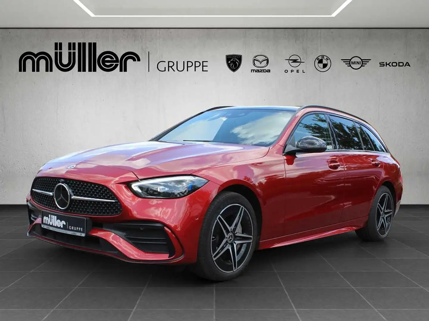 Mercedes-Benz C 300 e T 9G-TRONIC AMG Line Czerwony - 1