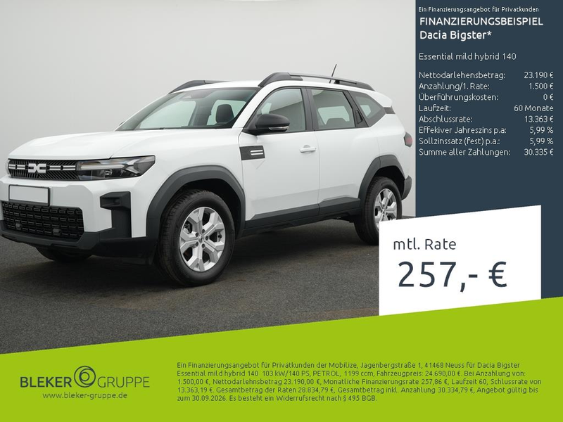 Dacia Bigster Essential mild hybrid 140