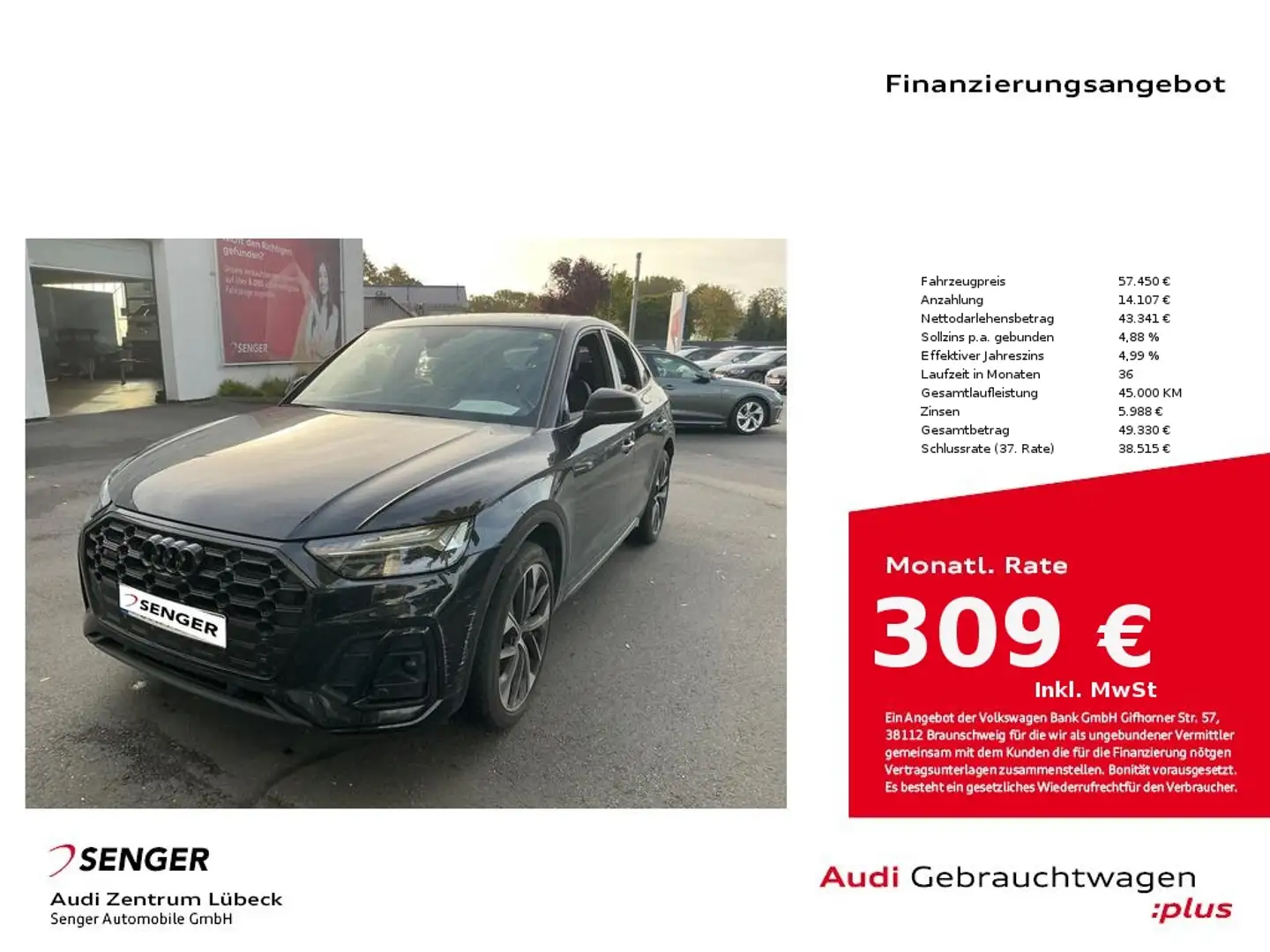 Audi SQ5 Sportback TDI tiptronic Nav Matrix Luftfede. Schwarz - 1