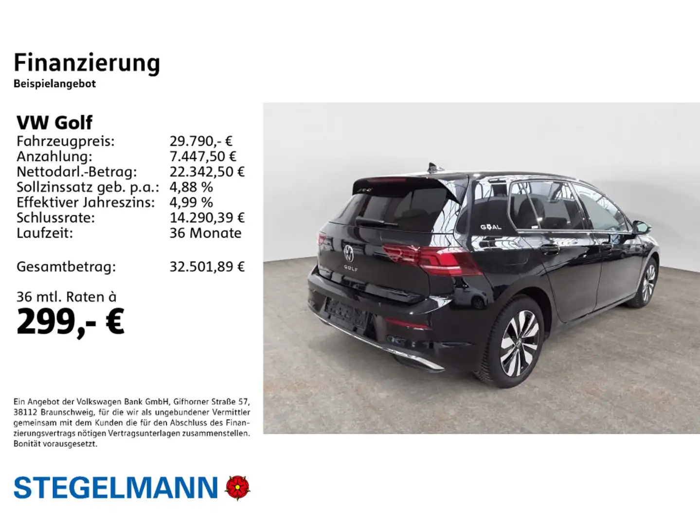 Volkswagen Golf VIII 2.0 TDI DSG Goal *AHK*Kamera*LED*Navi* Schwarz - 2