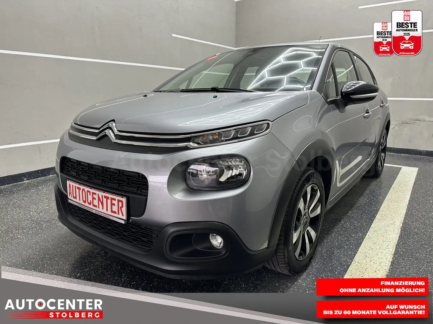 Citroen C3 Shine "1 HAND-CAM-MULTI-ALU-TÜV NEU-WENIG KM" Grau - 1