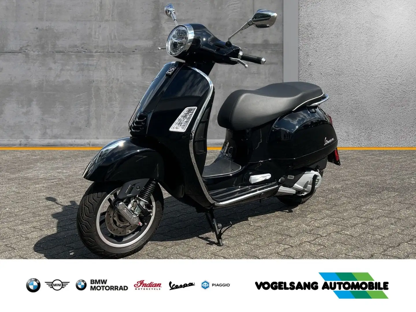 Vespa GTS 125 Super I-Get, Keyless Ride, Voll-LED, Sta Schwarz - 1