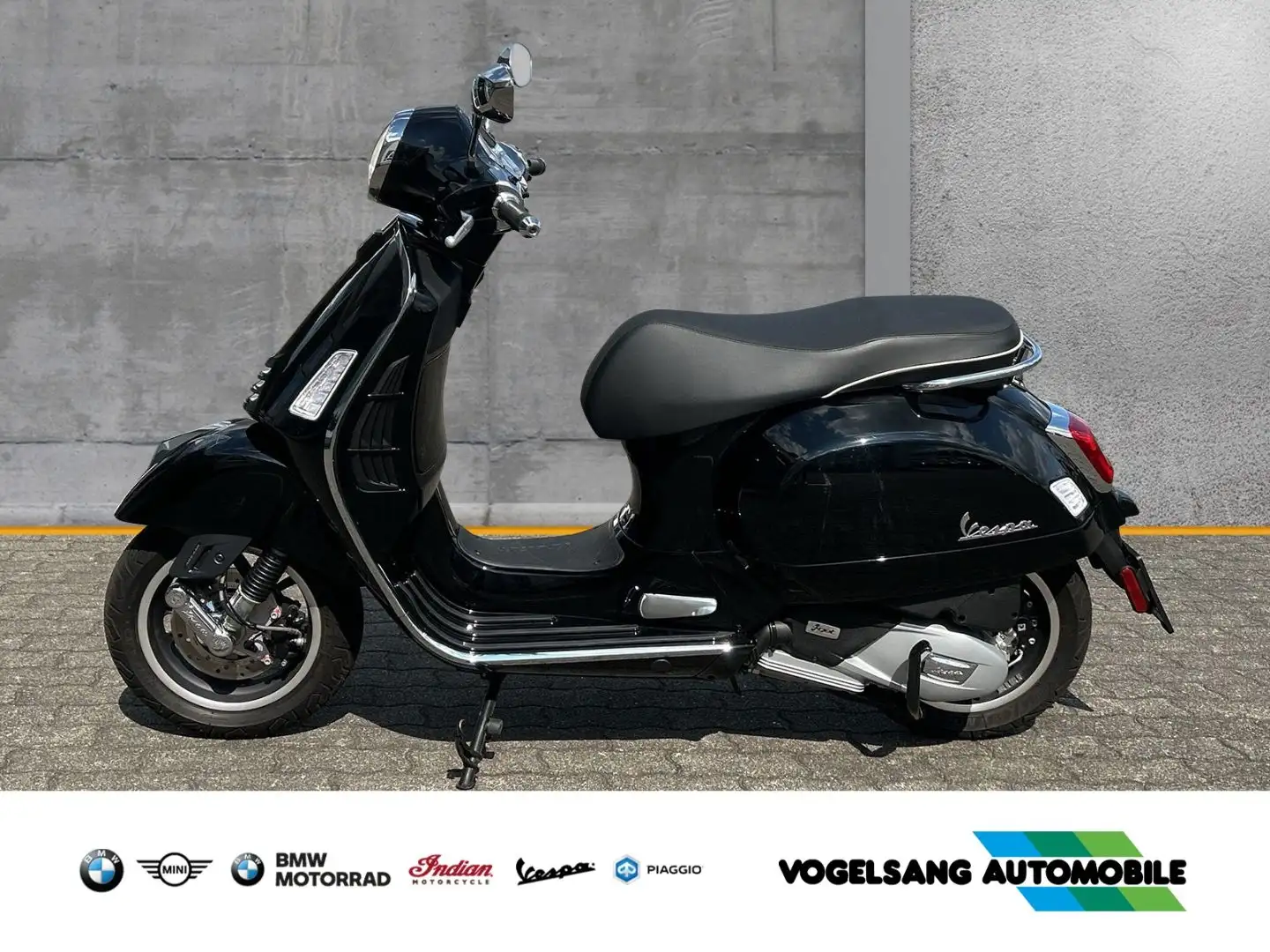 Vespa GTS 125 Super I-Get, Keyless Ride, Voll-LED, Sta Schwarz - 2