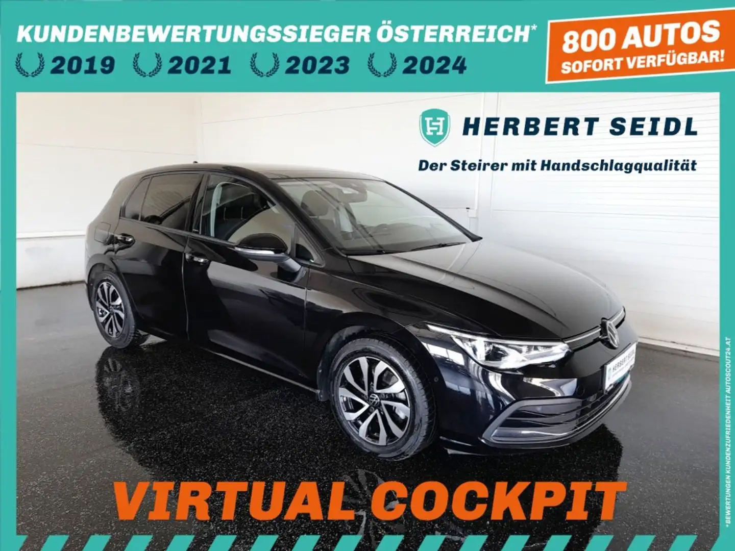 Volkswagen Golf VIII ACTIVE 2,0 TDI DSG *SKY / MATRIX-LED / HEAD-UP / VIRTUELL PRO / NAVI / AHV & KAMERA / ACC / KEYLESS* Schwarz - 1