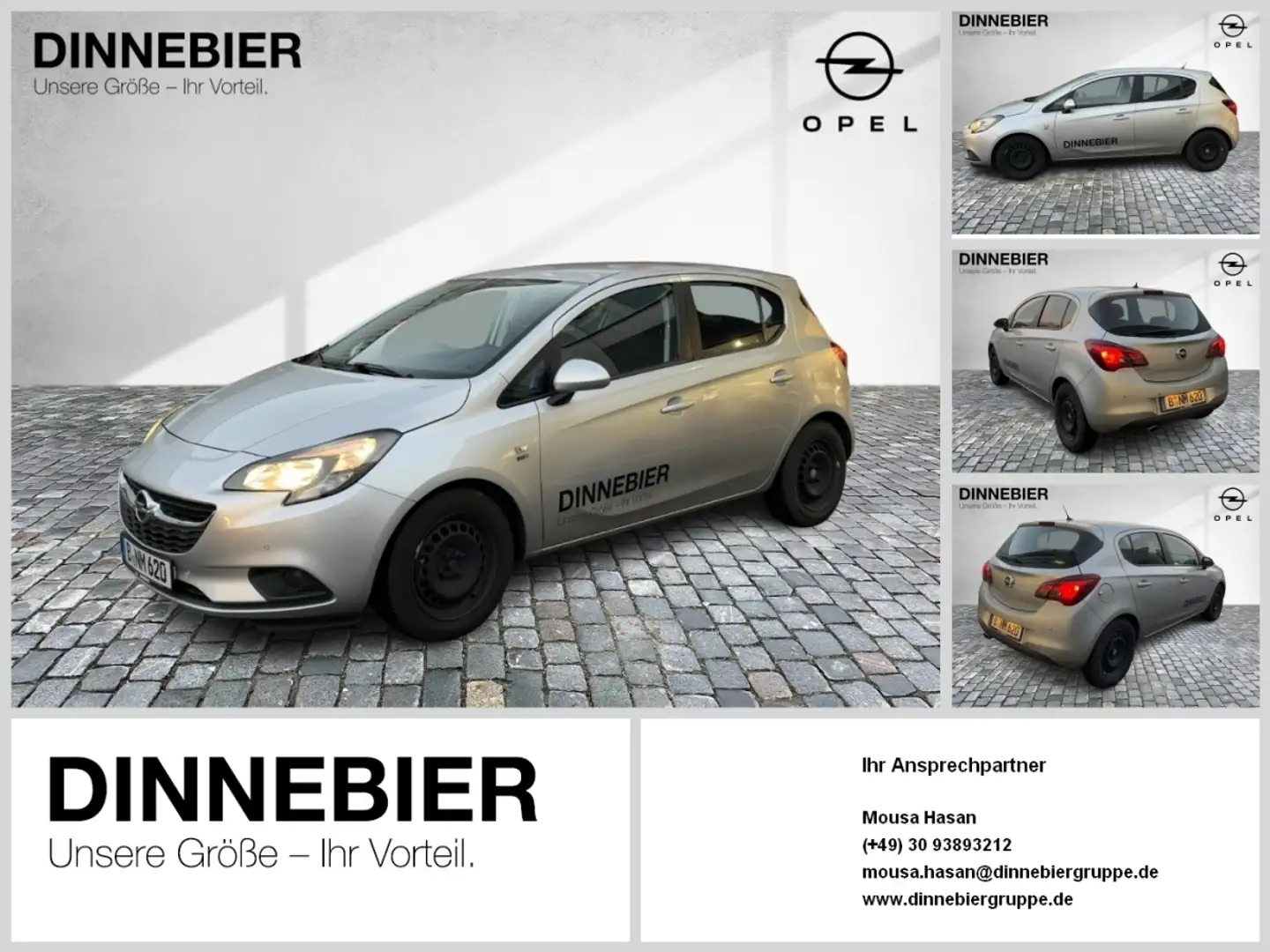 Opel Corsa 1.4 Benzin Zilver - 1