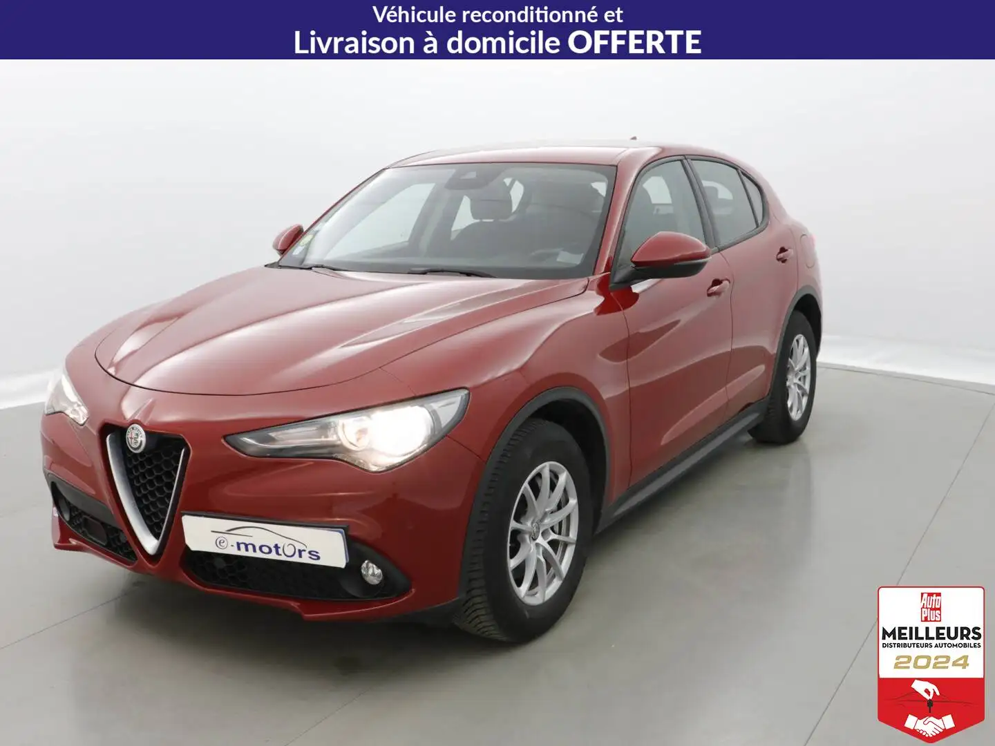 Alfa Romeo Stelvio Stelvio 2.2 160 AT8 +GPS +PDC AV/AR Rouge - 1