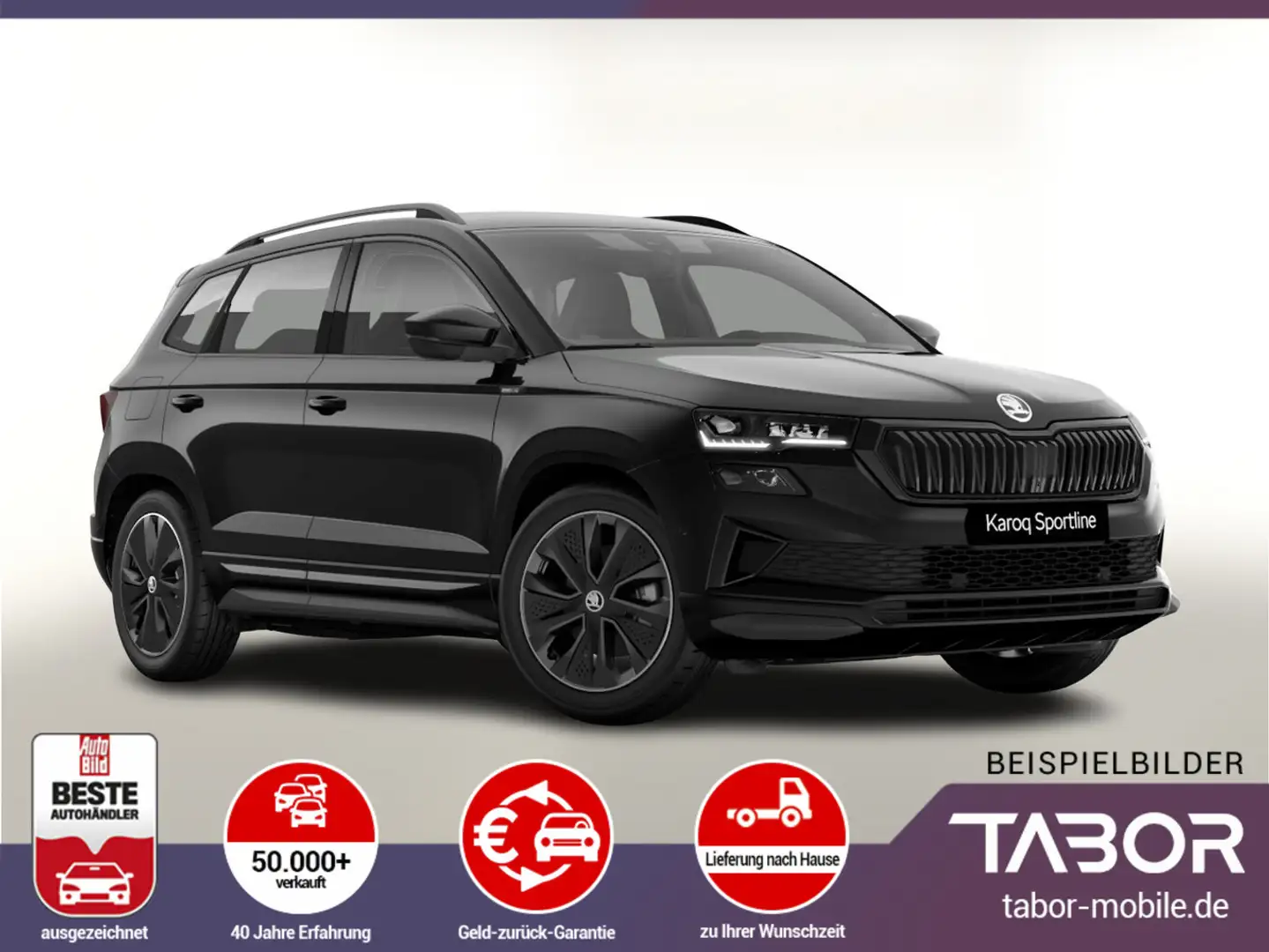 Skoda Karoq TSI DSG Sportl Pano Matrix Nav 360° Canton Schwarz - 1