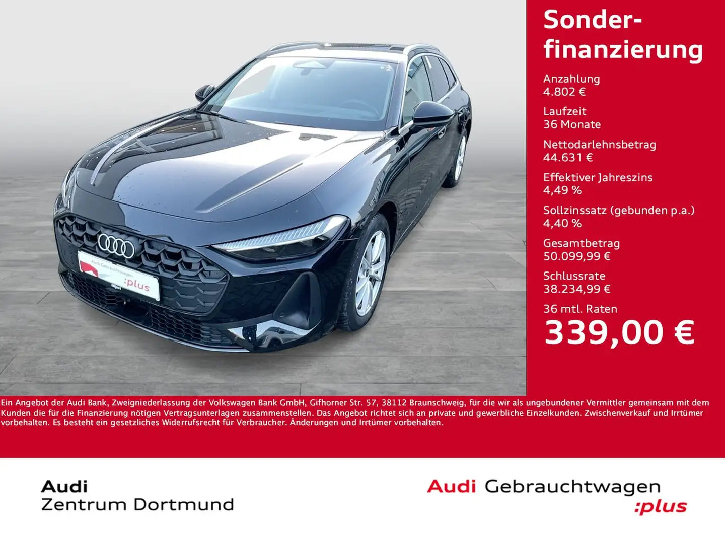 Audi A5 Avant B&O CAM ACC LM18 E-KLAPPE NAVI CARPLAY Schwarz - 1