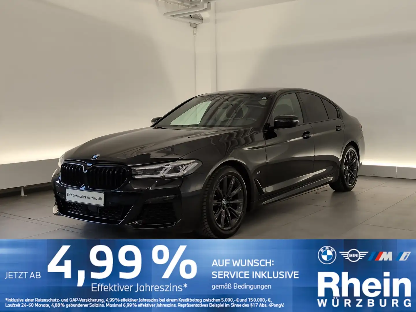 BMW 520 i Lim M Sport Navi/LED/HiFi/AHK/Ambiente/WLAN Navi Schwarz - 1
