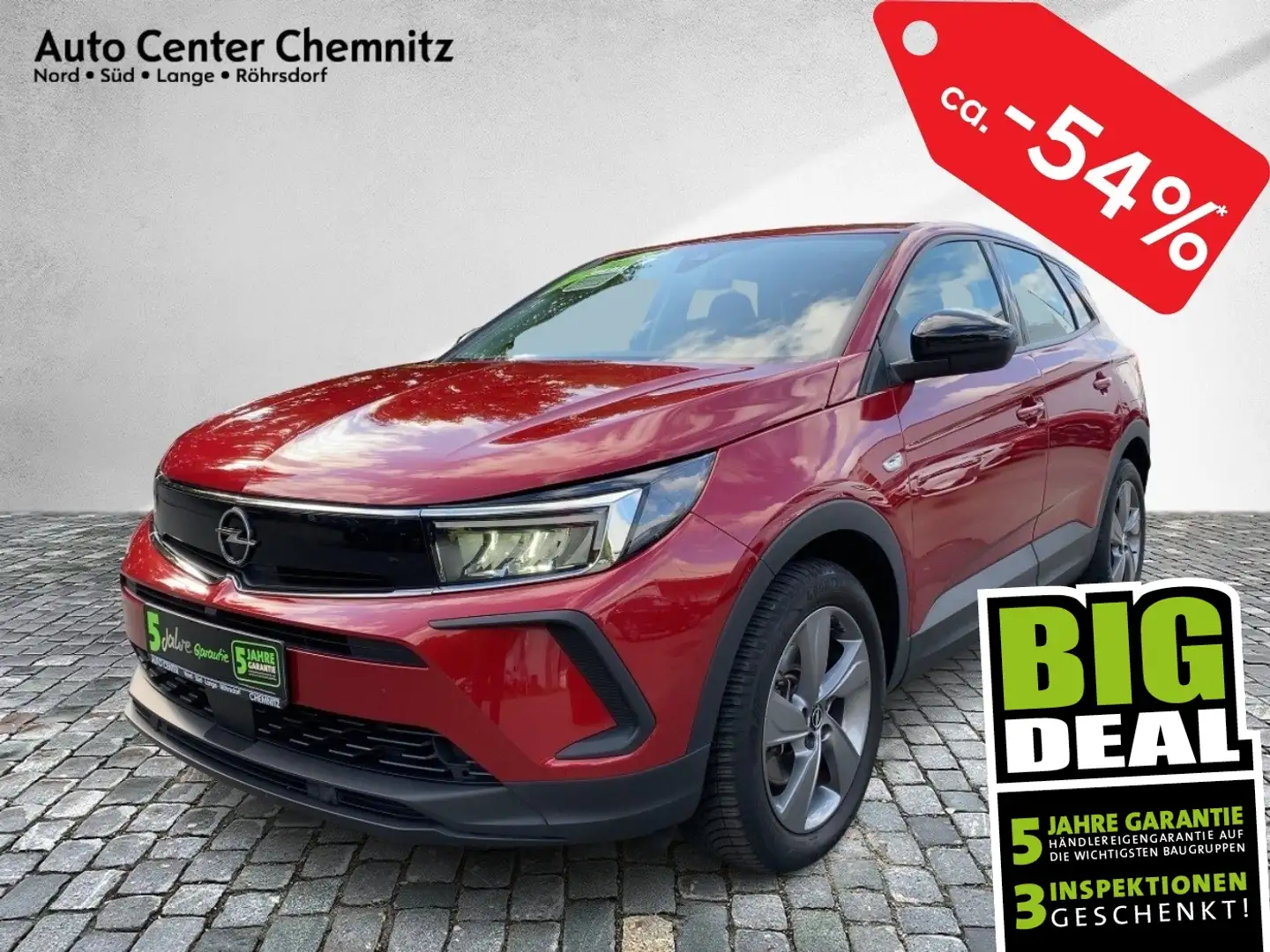 Opel Grandland AT8 Hybrid Edition LED/Navi/LHZ/KlimaA Rouge - 1