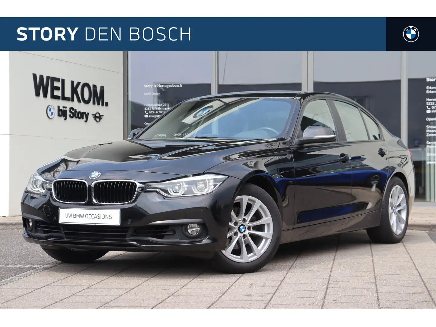 BMW 320 3 Serie 320i High Executive Automaat / LED / Navig Zwart - 1