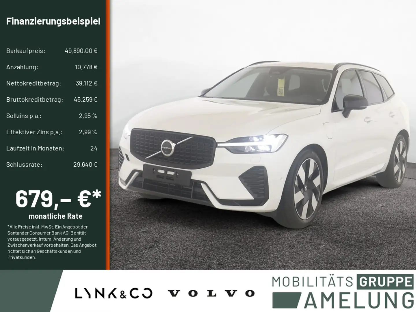 Volvo XC60 T8 Recharge Plus Dark AWD ACC 360° PANO Weiß - 1