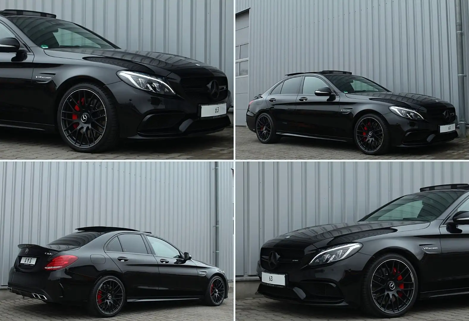Mercedes-Benz C 63 AMG S*551PS Brabus Roket/Pano/Perform*BRD Noir - 1