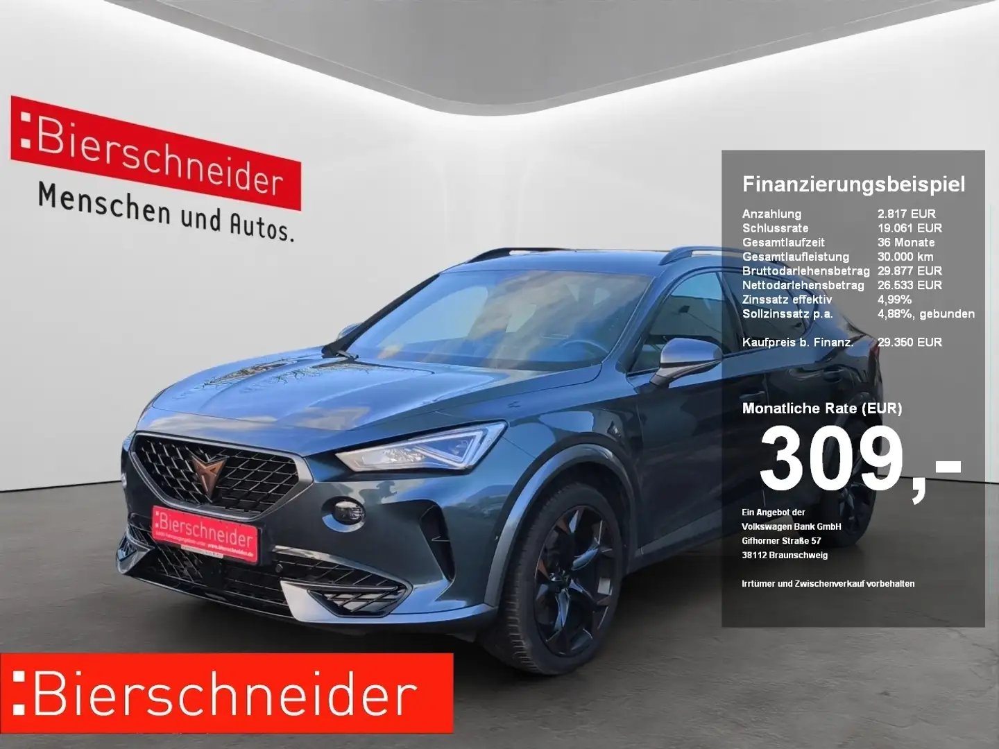CUPRA Formentor 2.0 TSI DSG 4Drive VZ LED NAVI 19 KAMERA PARKLENK Grau - 1