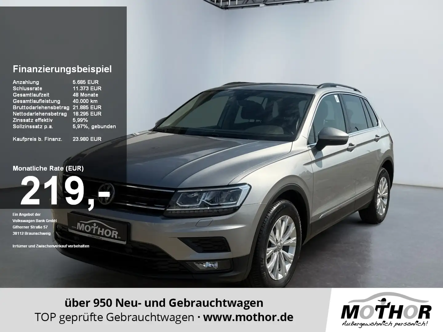 Volkswagen Tiguan Comfortline 1.4TSI DSG 4x4 Navigation Silber - 1