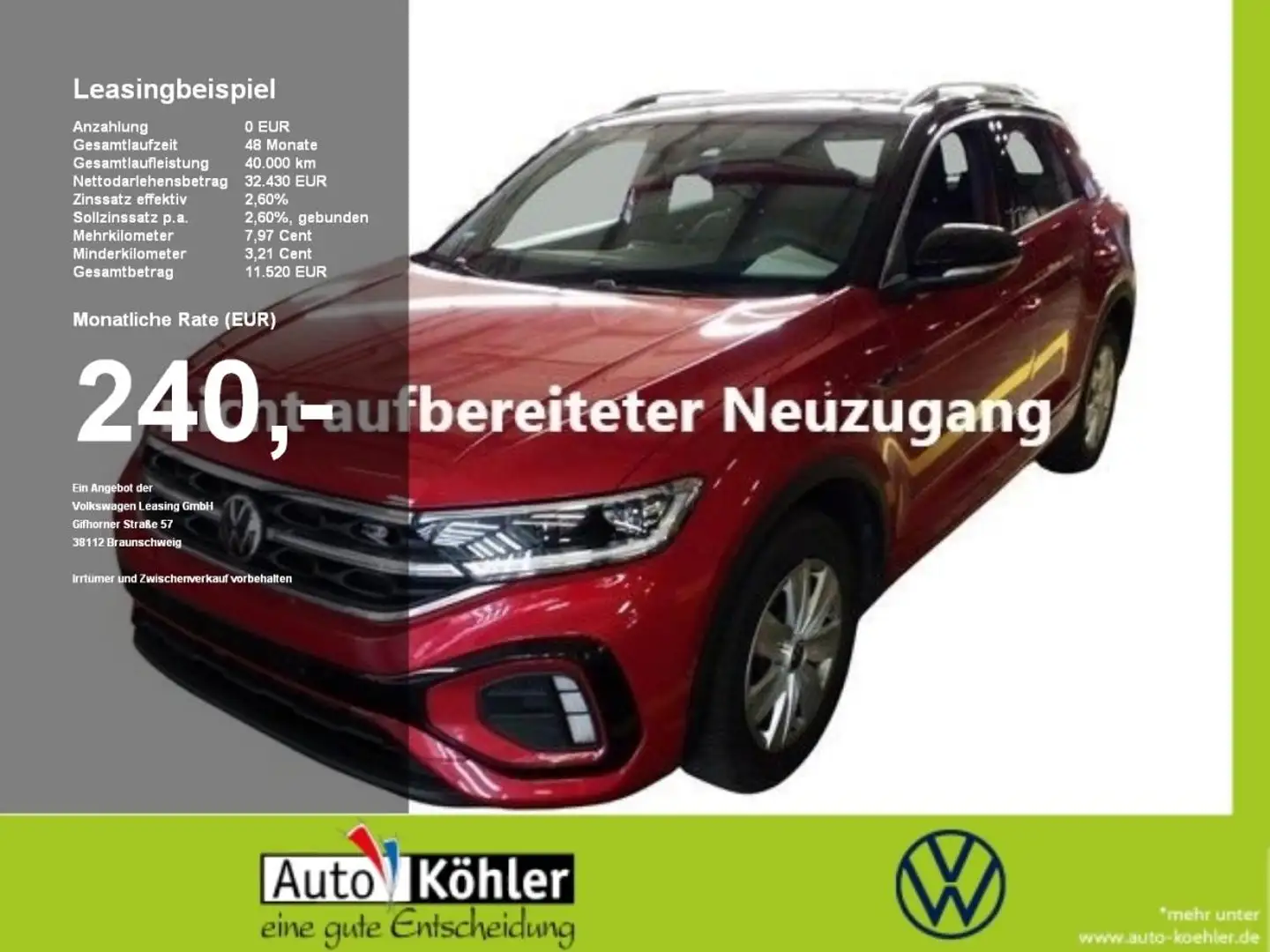 Volkswagen T-Roc R-Line TSi DSG Panorama-Schiebedach Matrix Rot - 1