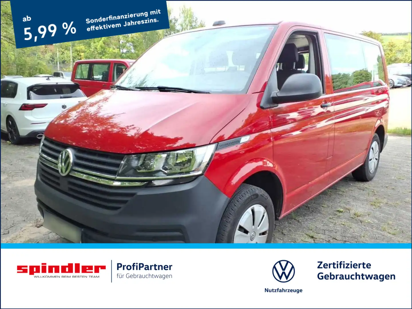 Volkswagen T6.1 Kombi / 9-Sitze, AppConnect, Bluetooth, PDC Rot - 1