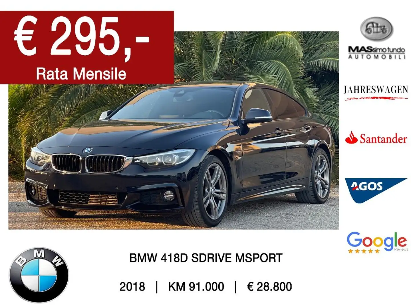 BMW 418d Gran Coup&eacute; Msport Nero - 1