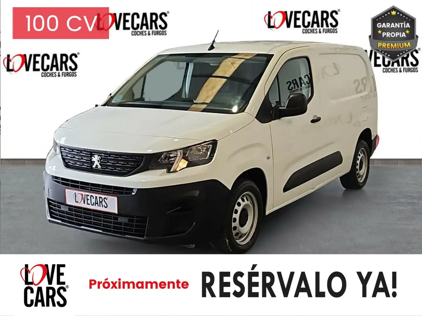 Peugeot Partner STANDARD 600kg BlueHDi 100 S&S 5 Vel. MAN Weiß - 1