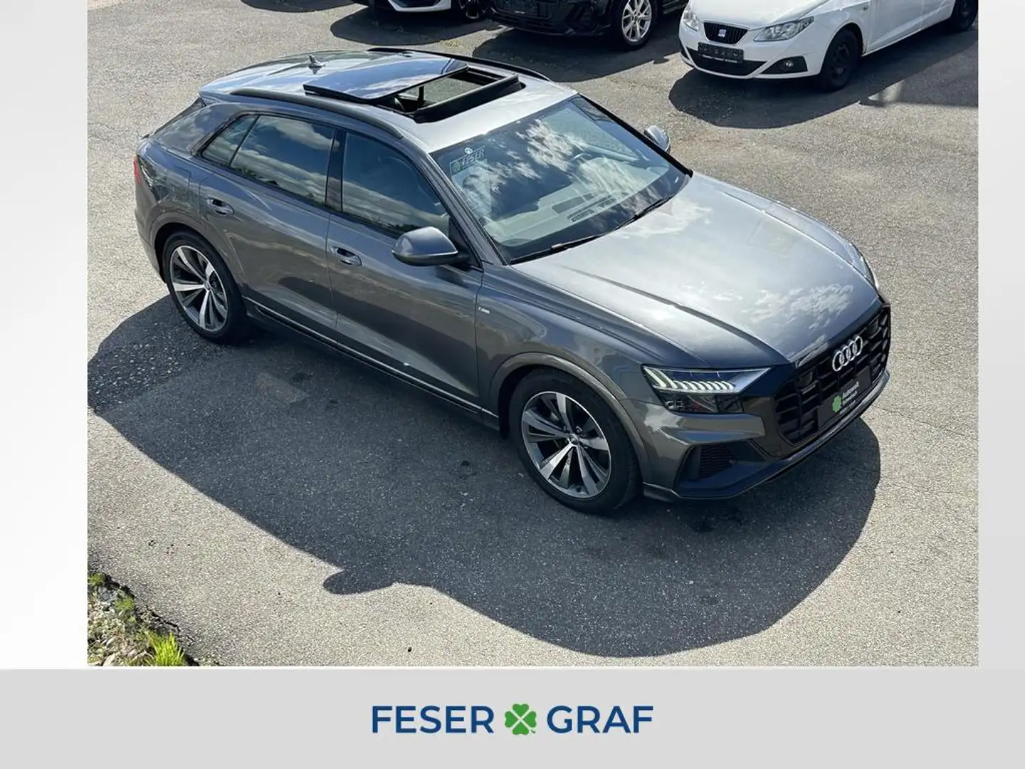 Audi Q8 3.0 TDI qu S line AHK PANO KAM MATRIX ACC 21" Gris - 1