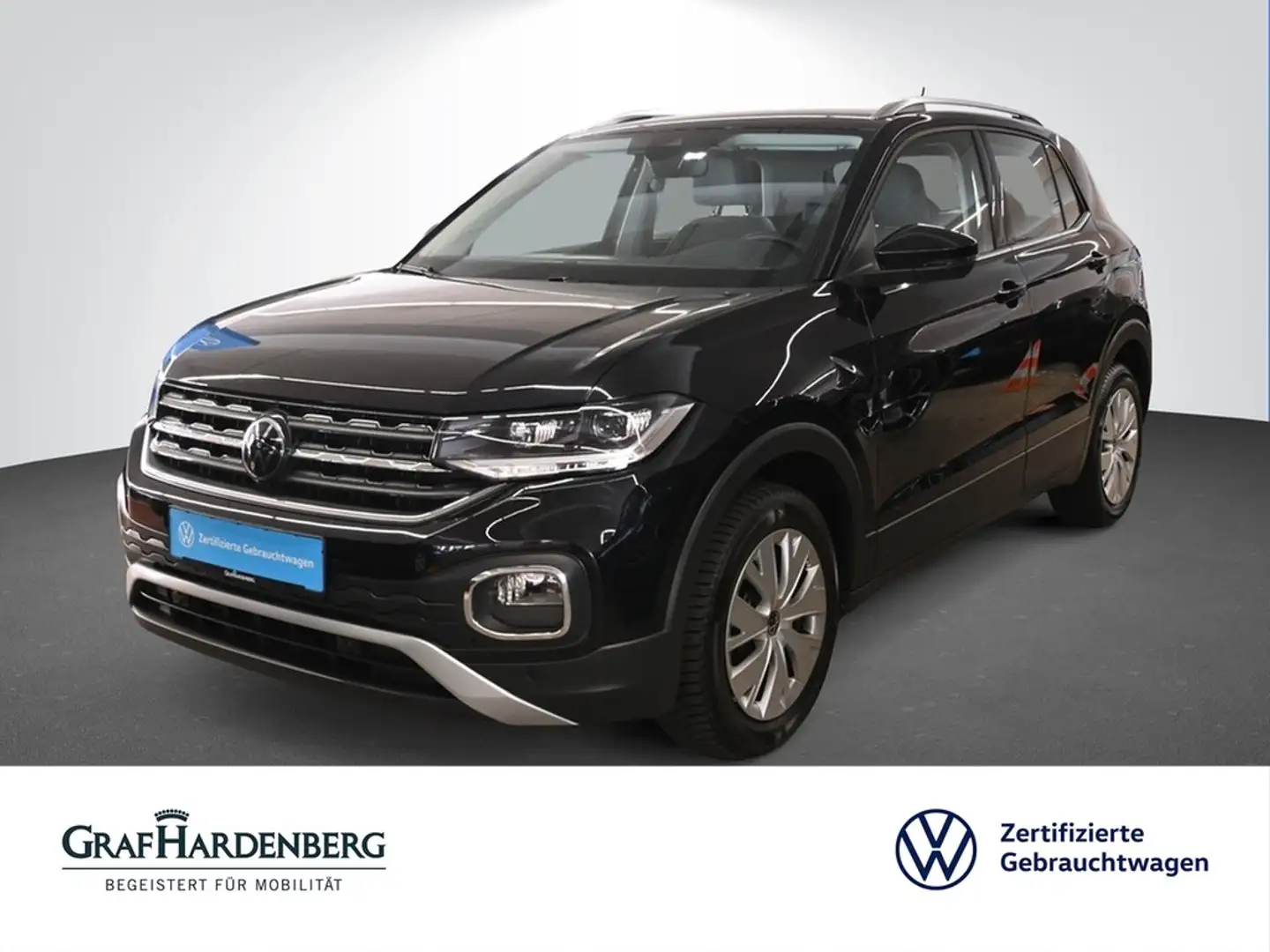 Volkswagen T-Cross 1.0 TSI Automatik Style AHK PDC Kamera LED ACC Schwarz - 1