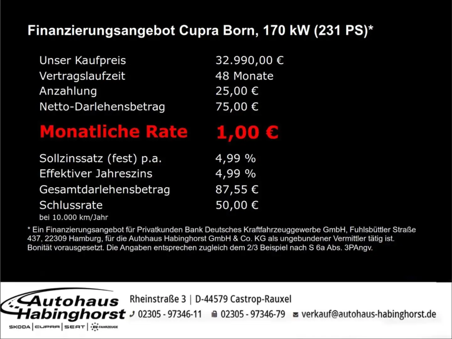 CUPRA Born 77kWh ACC Kessy DCC Beats HeadUp Navi FullLink Grau - 2