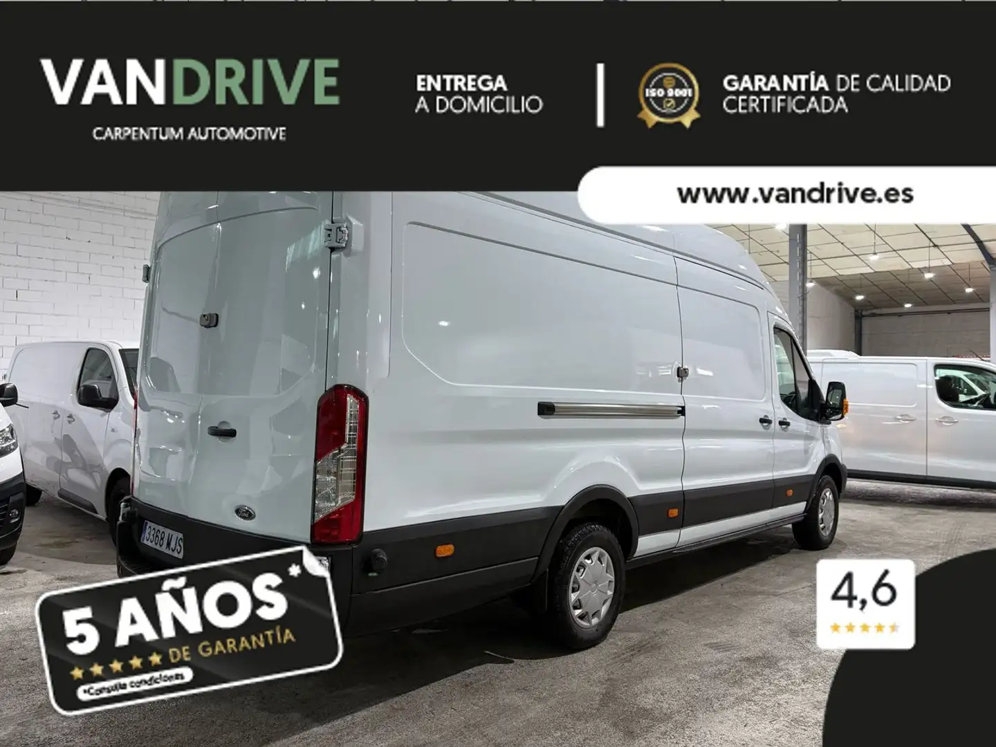 Ford Transit L4 H3 2.0TDCI 130CV T. TRASERA Blanco - 2