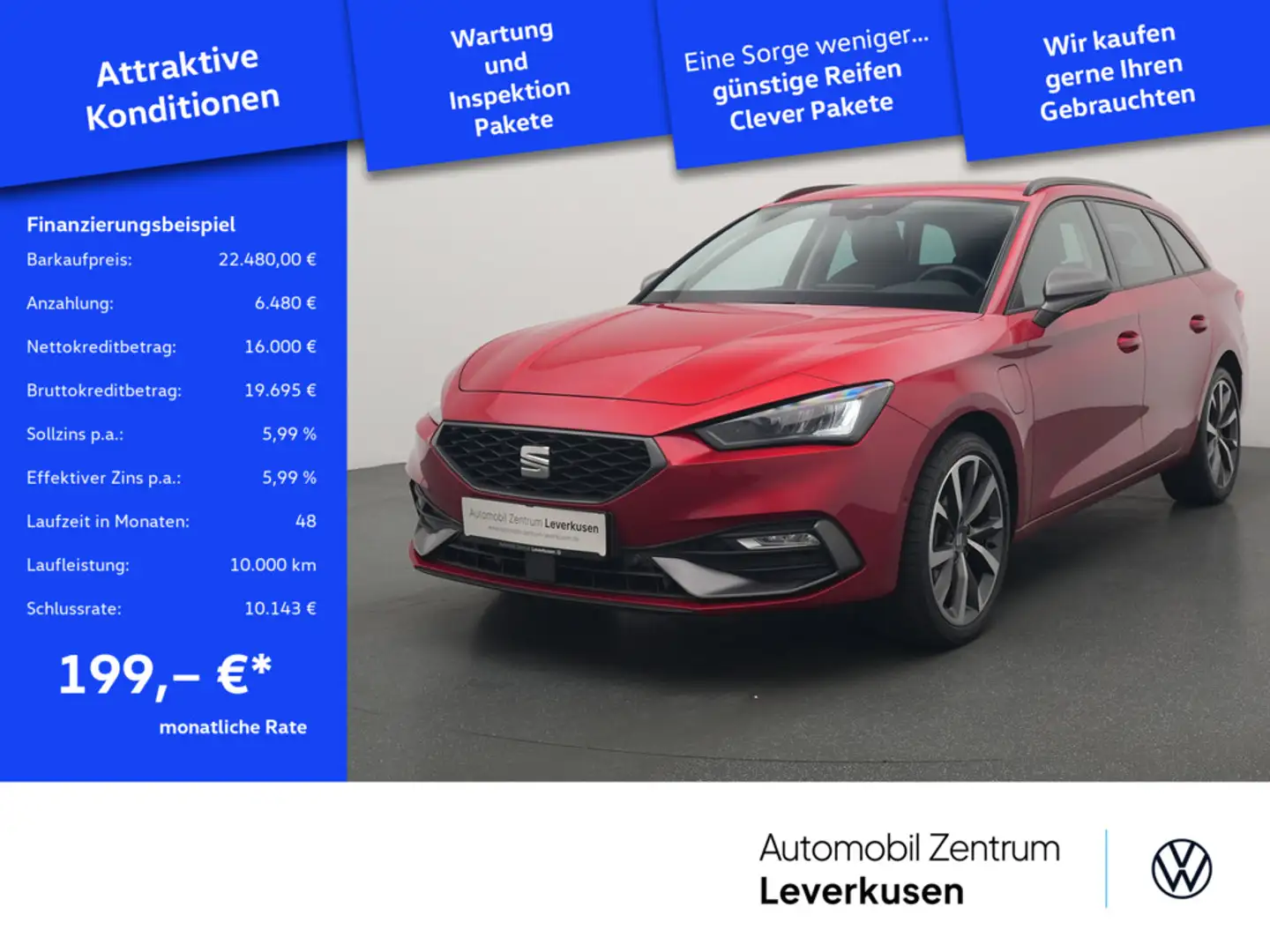 SEAT Leon PANO DSG LED SHZ PDC Schwarz - 1