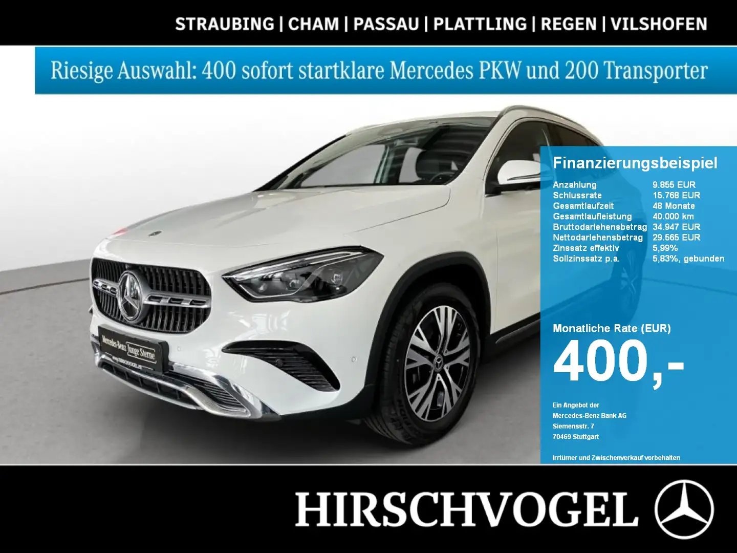 Mercedes-Benz GLA 180 Progressive Line+AHK+DISTRONIC+MULTIBEAM Weiß - 1