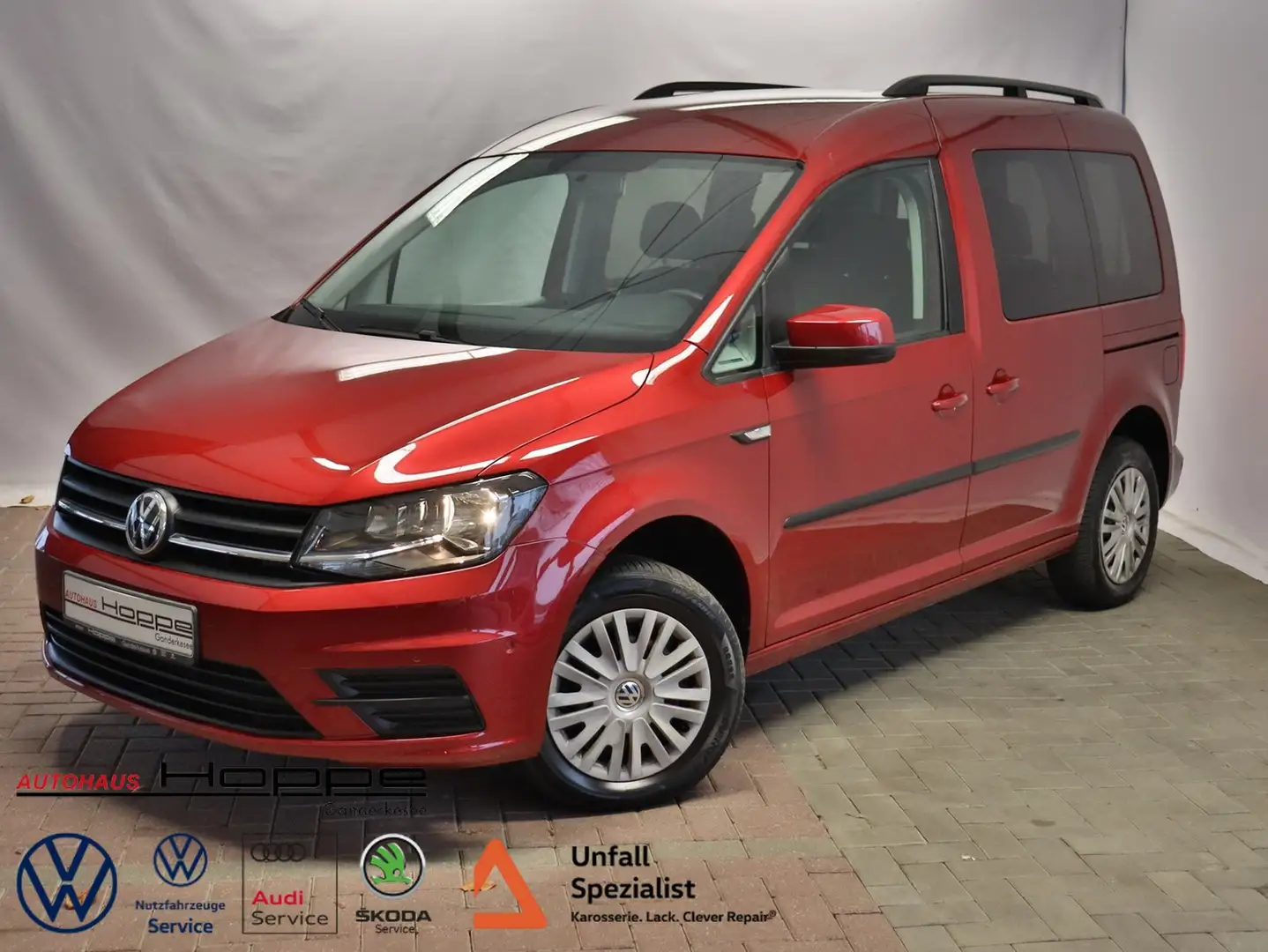 Volkswagen Caddy 2.0 TDI DSG+TEMPO+BLUETOOTH+SHZ Roşu - 1