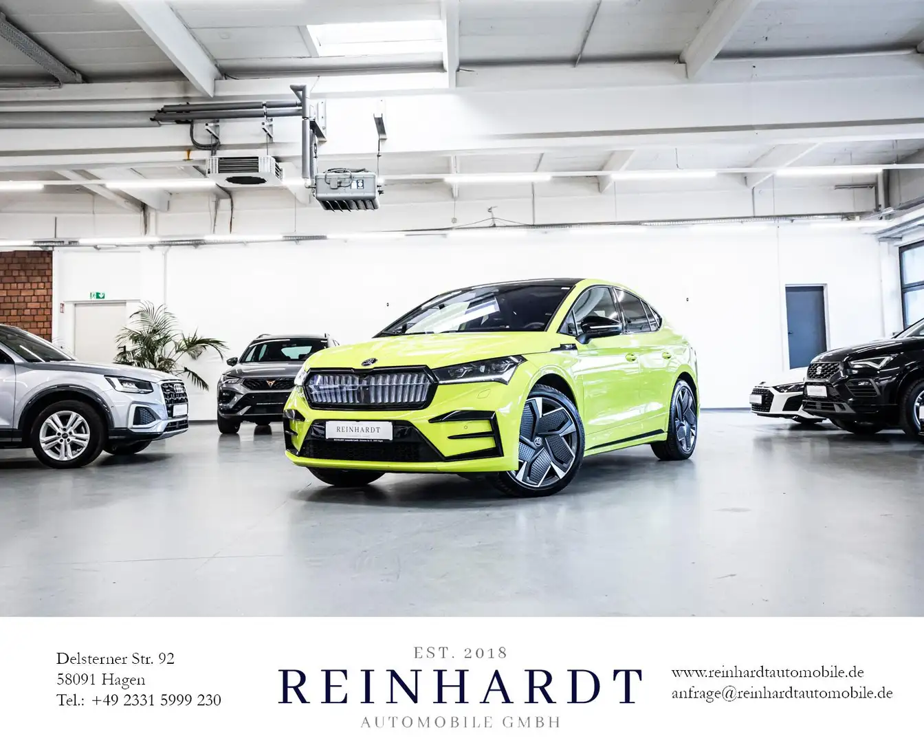 Skoda Enyaq COUPE RS BLACK/21Z./MTRX/ACC/HuD/PANO/KAM. Зелёный - 1