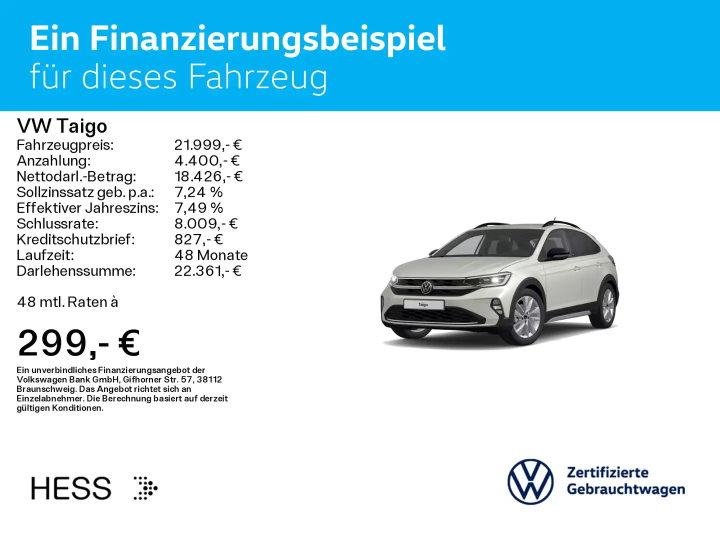 Volkswagen Taigo 1.0 TSI DSG MOVE*IQ.LIGHT*AHK*NAVI*KLIMA*P Grau - 2