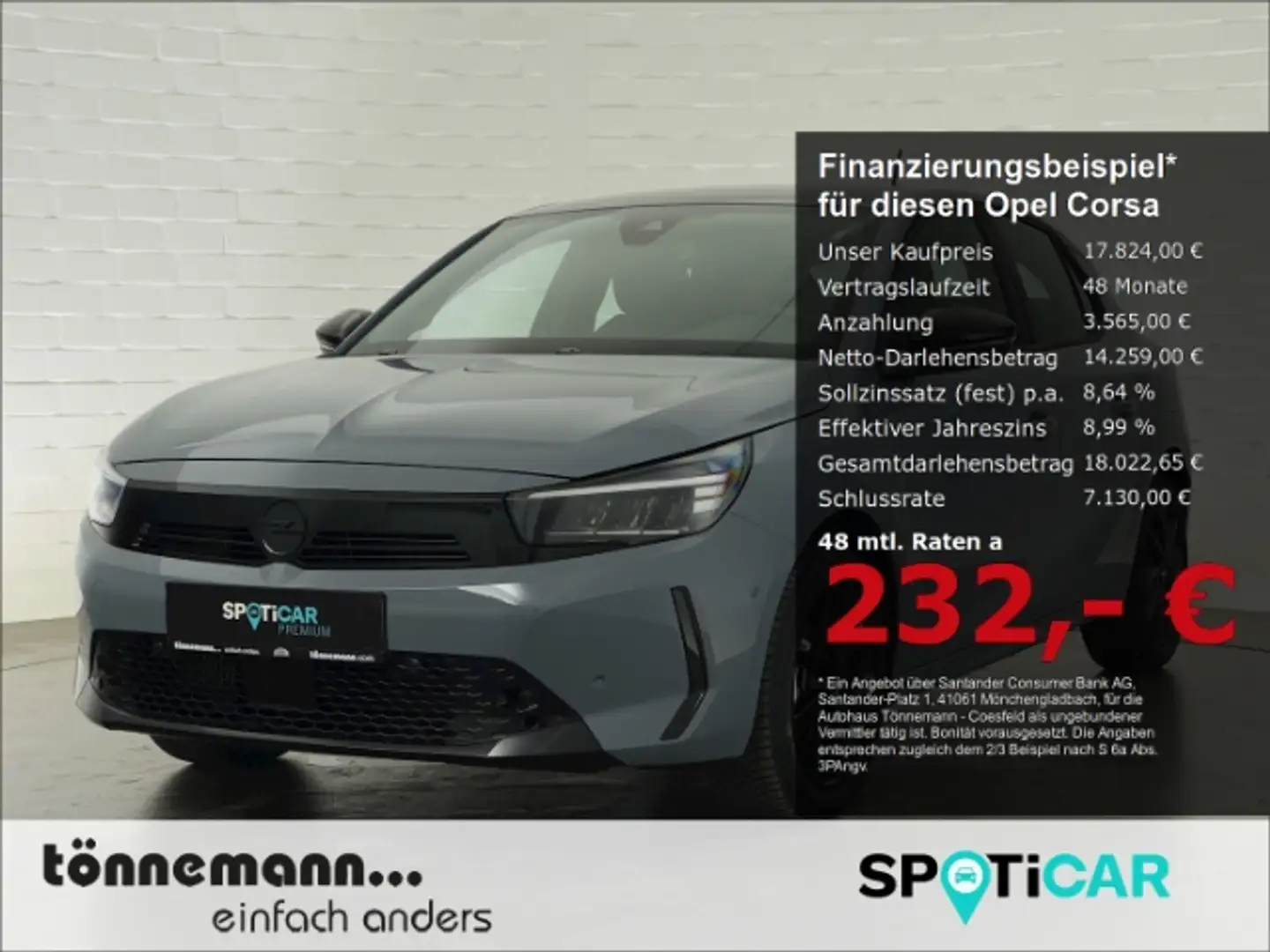 Opel Corsa F FACELIFT GS+LED LICHT+RÜCKFAHRKAMERA+SITZ-/LENKR Grau - 1