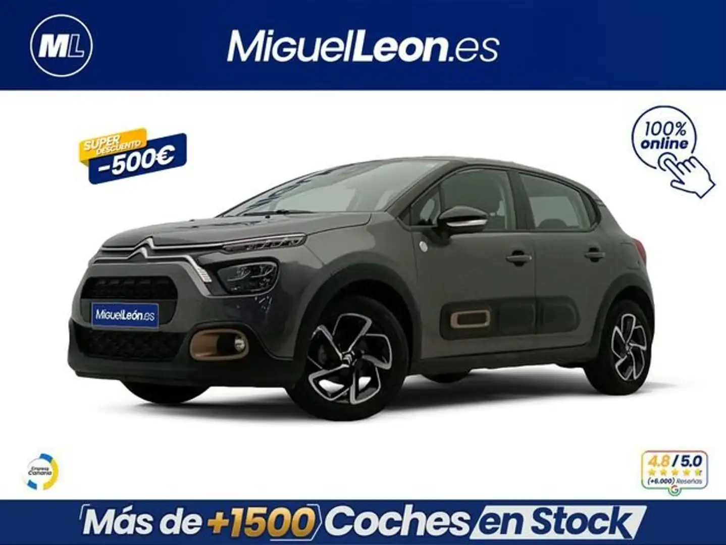 Citroen C3 PureTech 60KW (83CV) C-Series Gris - 2