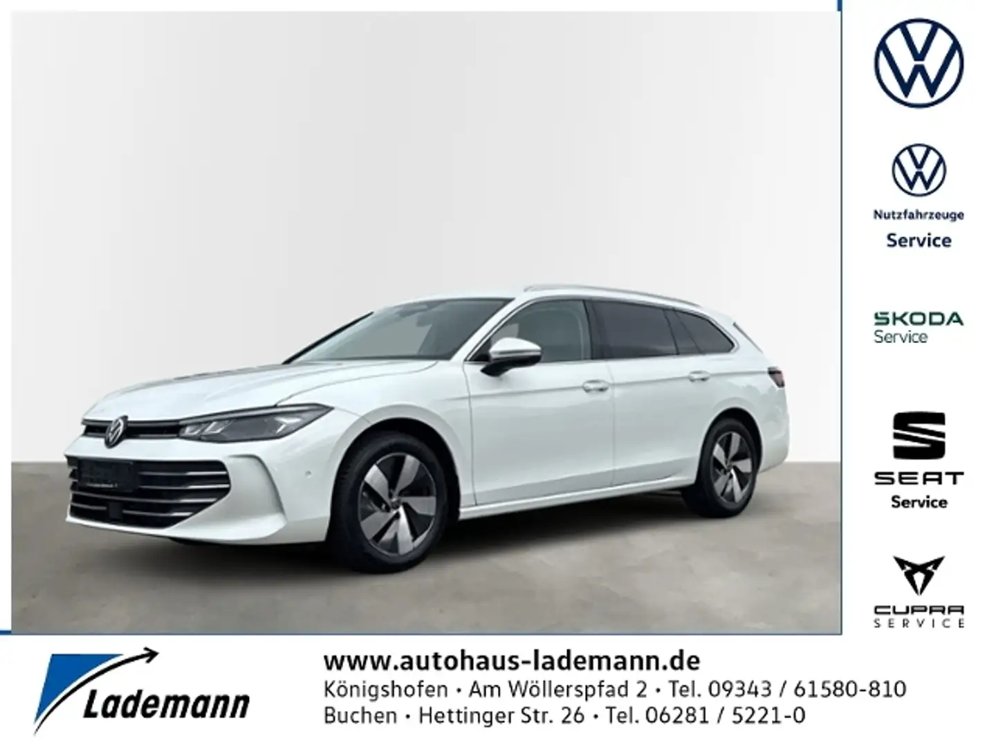 Volkswagen Passat Variant 1.5 eTSI Business LED+NAVI+AHK+RF Weiß - 1