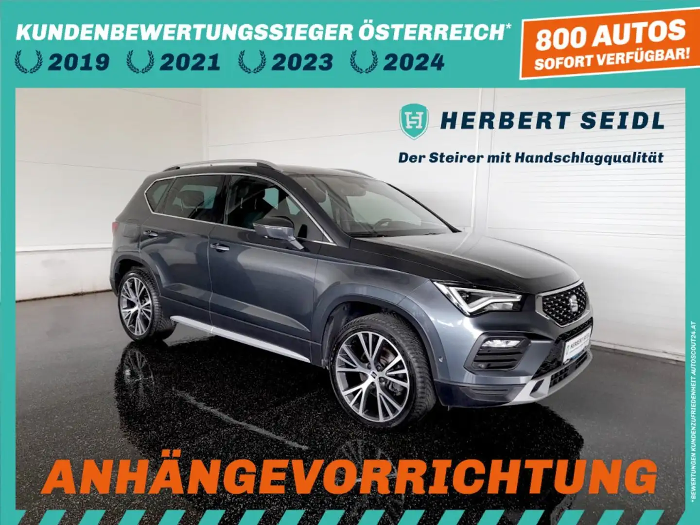 SEAT Ateca XPERIENCE 4x4 2,0 TDI DSG *19 ZOLL / VOLL LED / NAVI / AHV & KAMERA / BEATS / E-KLAPPE / KEYLESS* Grau - 1