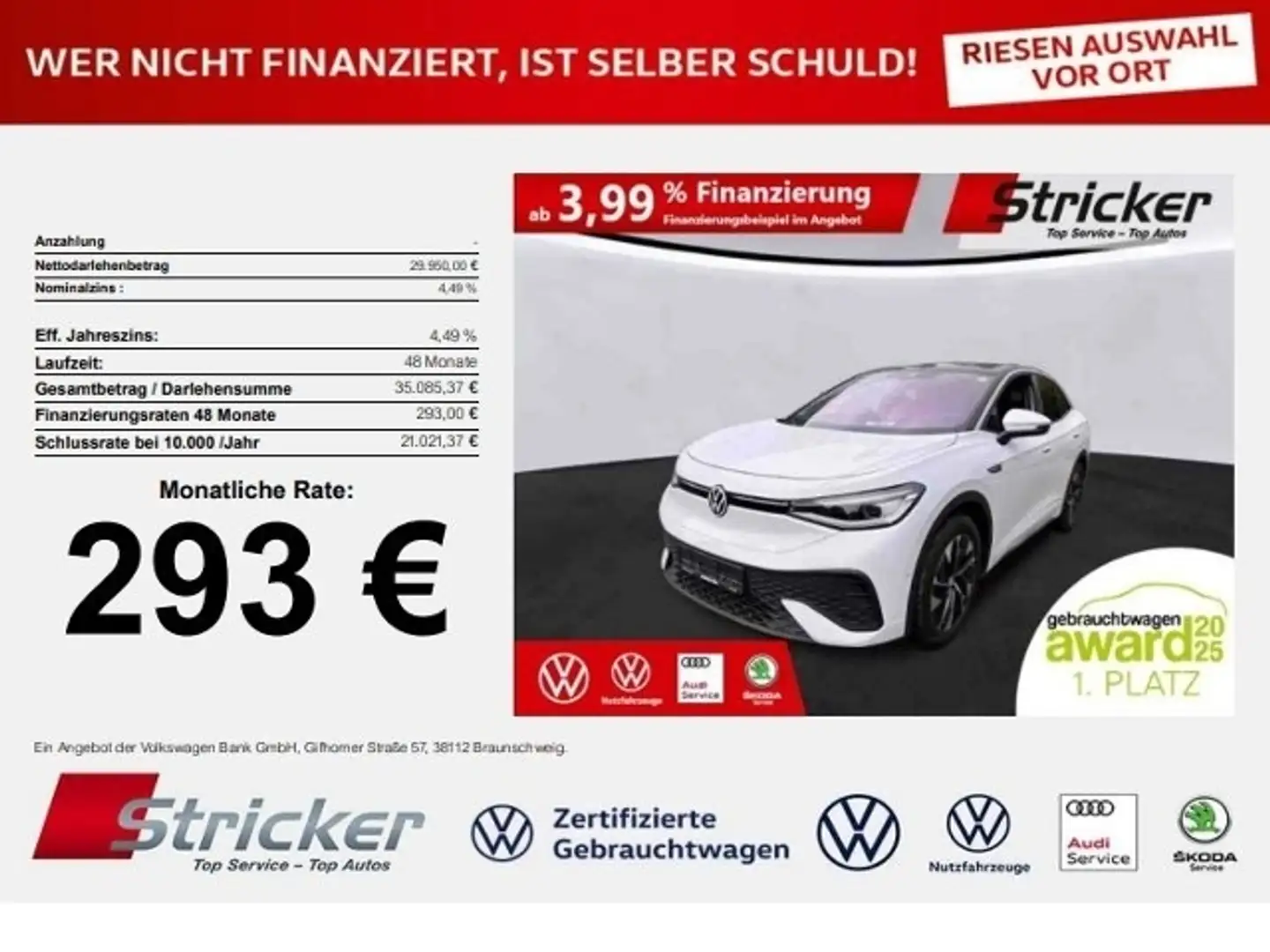 Volkswagen ID.5 Pro Performance 150/77 293,-ohne Anzahlung AHK Pa Weiß - 1
