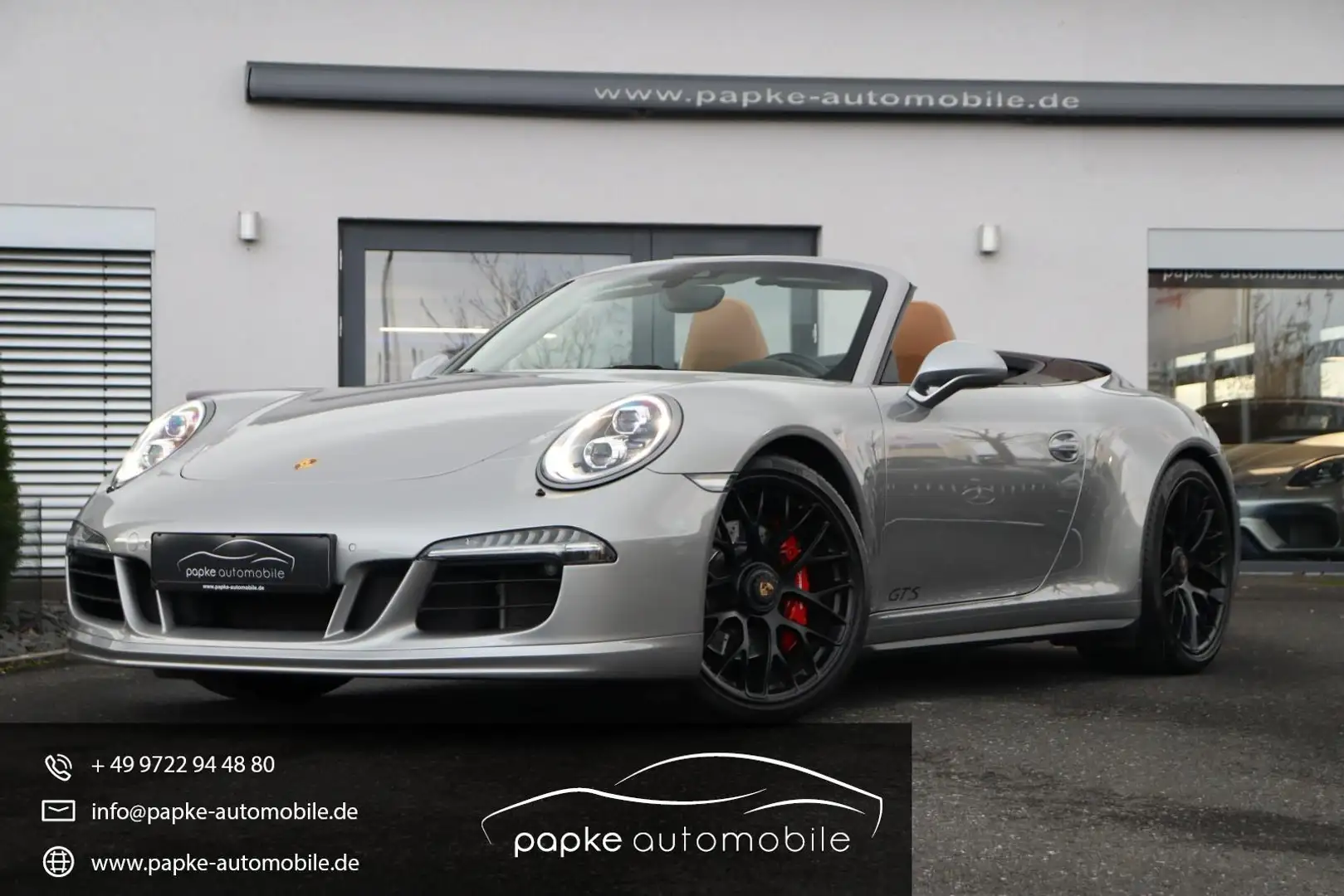 Porsche 991 GTS Cabrio +APPROVED+18-WEGE+PDLS+KAMERA+90LTR+ Argent - 1