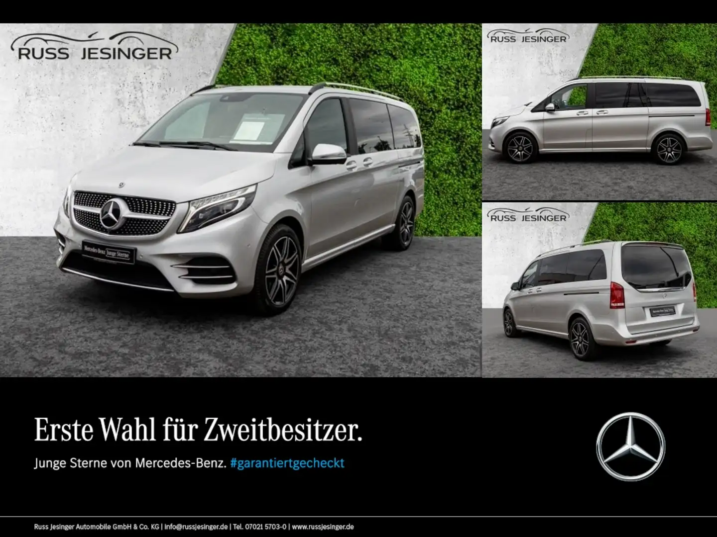 Mercedes-Benz V 300 d 4MATIC EXCLUSIVE EDITION Lang *AMG*AHK* Argintiu - 1