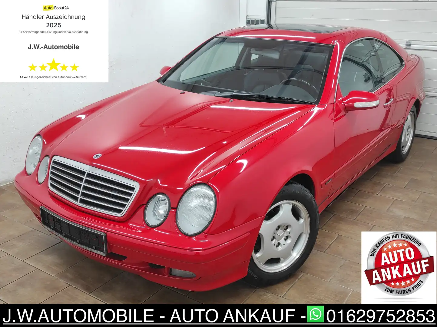 Mercedes-Benz CLK 230 COUPE KOMPRESSOR AUTOMATIK KLIMA BOSE TEM BC STAND Rot - 1
