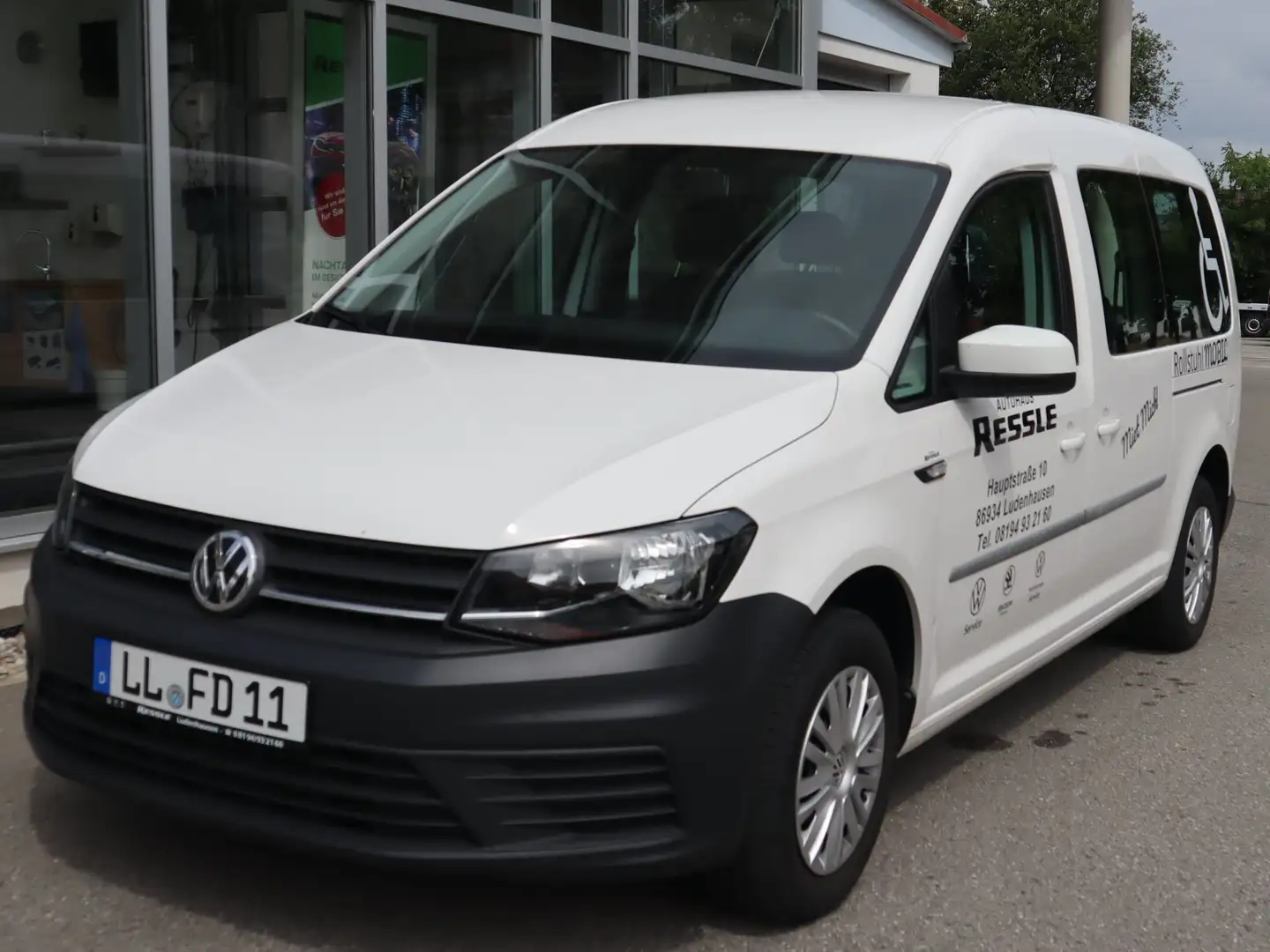 Volkswagen Caddy Maxi Rolliumbau Easy-Flex-Auffahrrampe Wit - 1