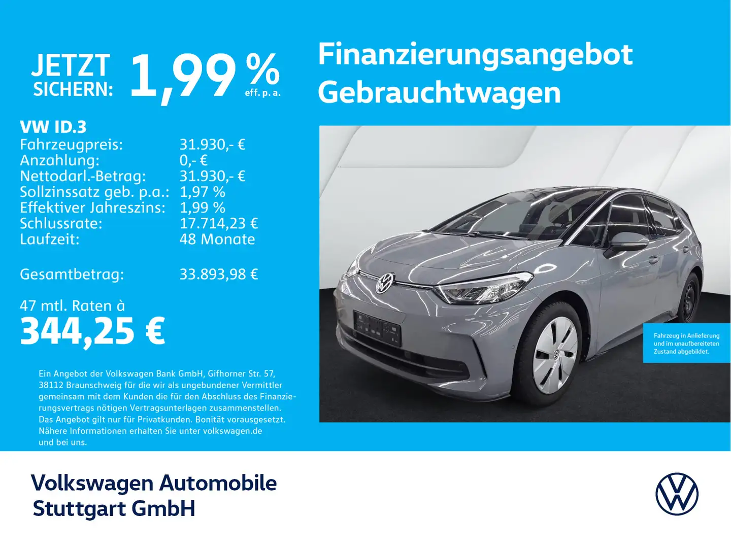 Volkswagen ID.3 Pro Navi Kamera Stdhzg ACC LED SHZ Grau - 1