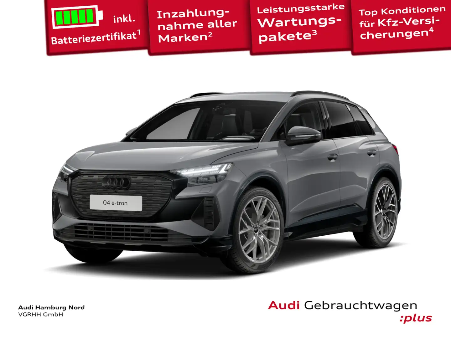 Audi Q4 e-tron Q4 45 e-tron S line Matrix AHK Sound ACC Kamera Grau - 1