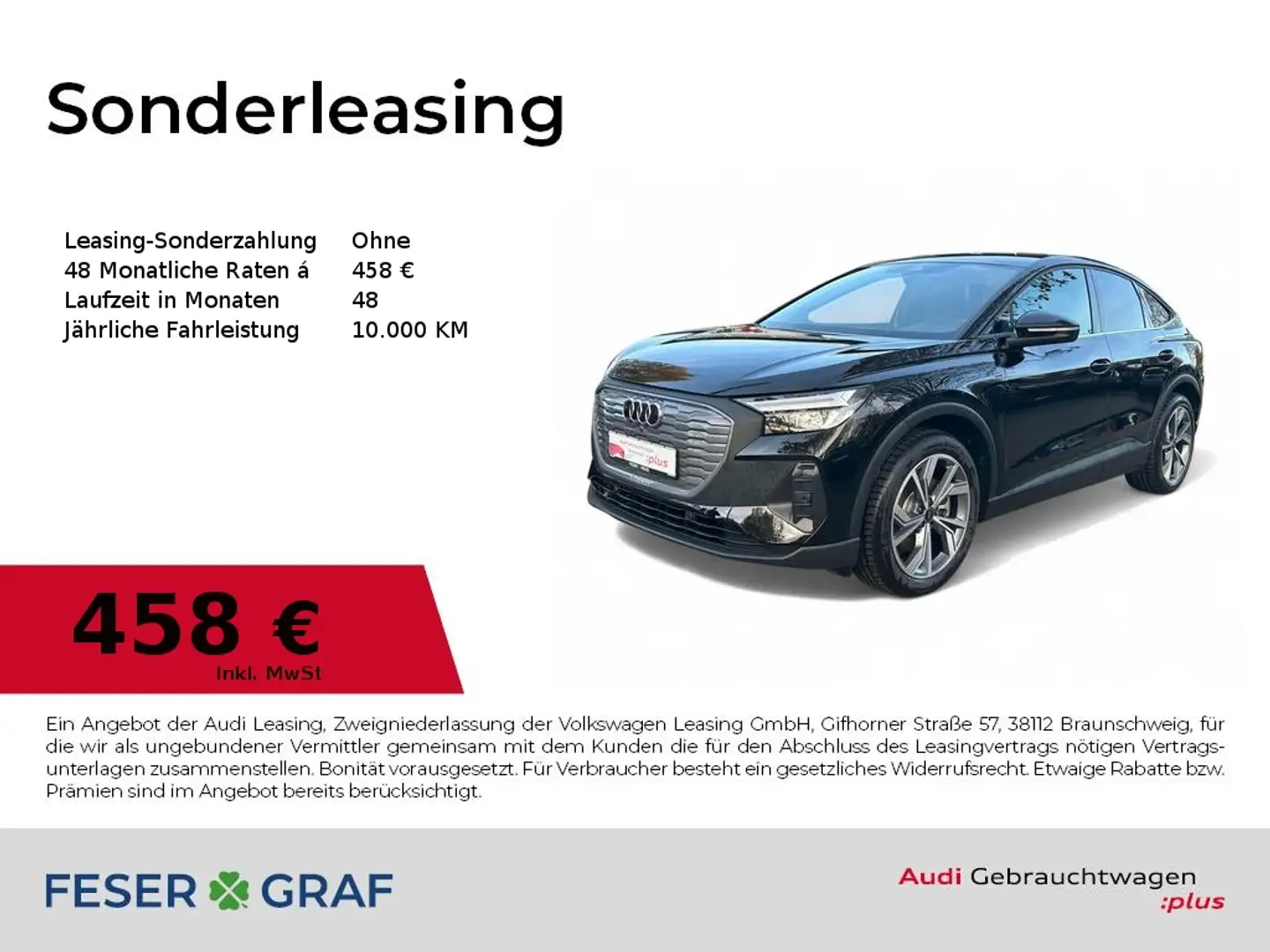 Audi Q4 e-tron Sportback 45 e-tron ACC/Kamera/AHK/Navi/SHZ Schwarz - 1