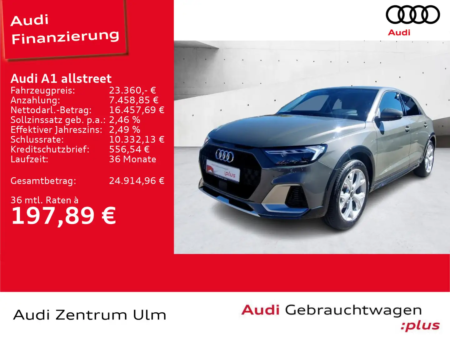 Audi A1 30 TFSI PDC SHZ LED VIRTUAL 5J.GAR. Grigio - 1