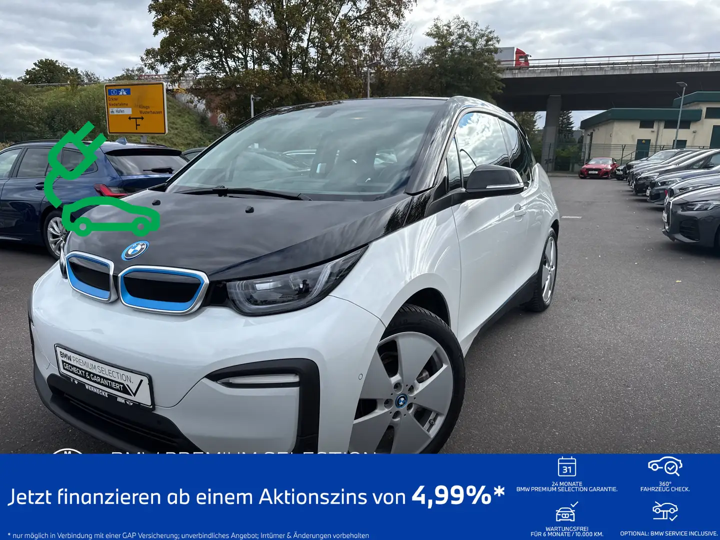 BMW i3 120Ah DAB RFK Navi Bus. Tempomat Klimaaut. Weiß - 1